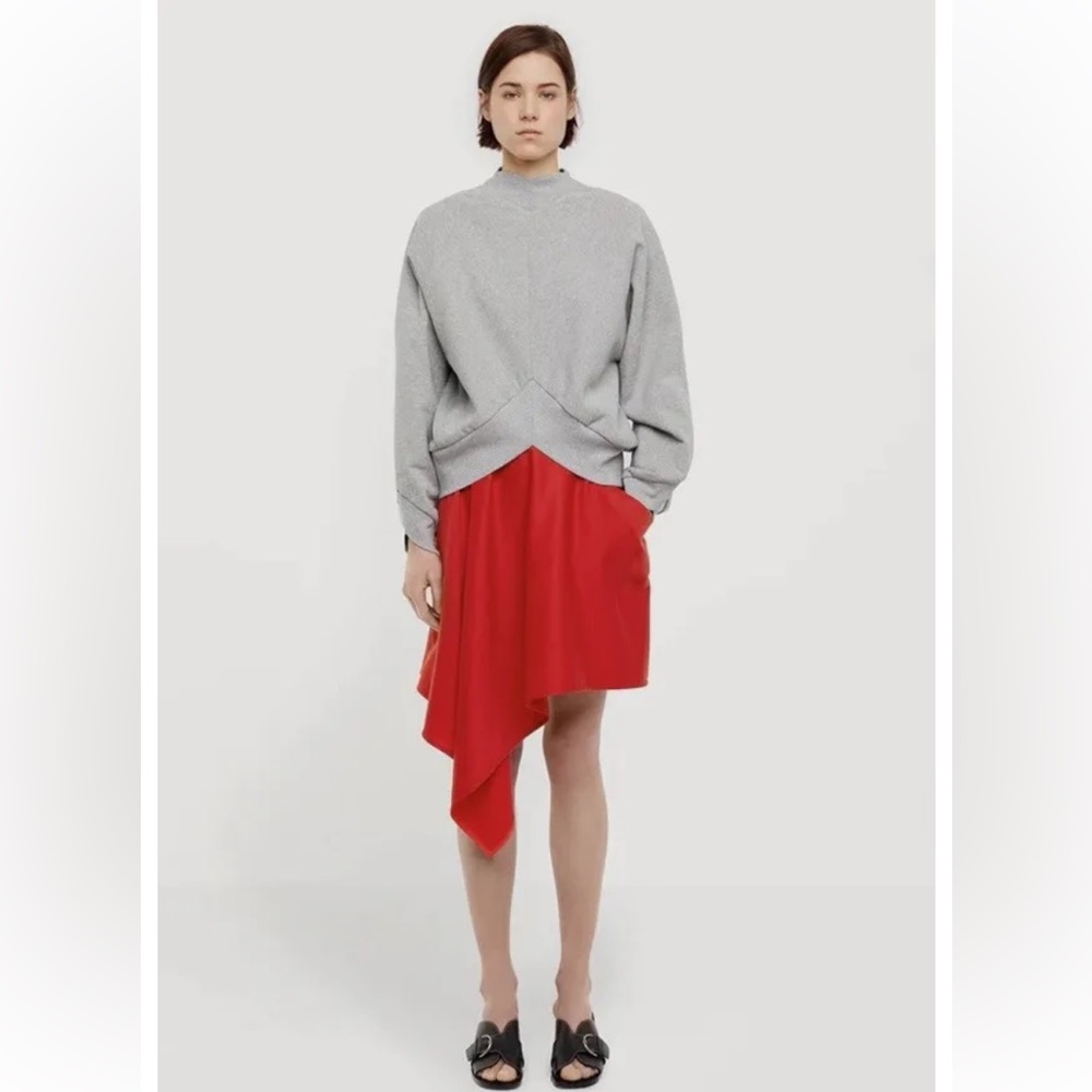 NWT)Vejas bias cut wool red Skirt - Size 26